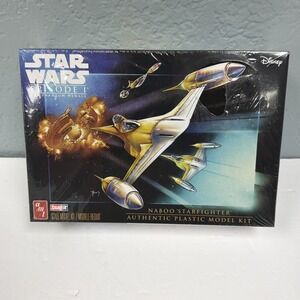 AMT 1376 1:48 Star Wars Phantom Menace Naboo N1 Starfighter Model Kit Snaptite